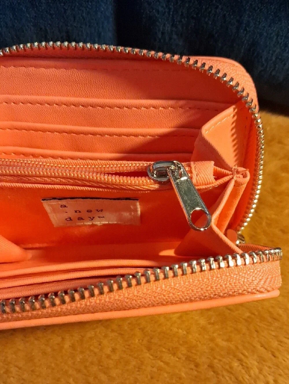 a new day Coral Zip Card Wallet